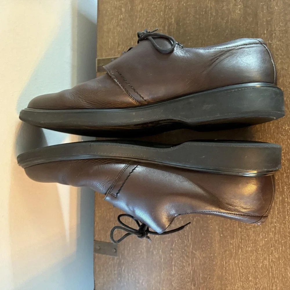 Mephisto Shoes Mens Size 11 Brown Leather Derby Comfort Dress Lace Up Square Toe